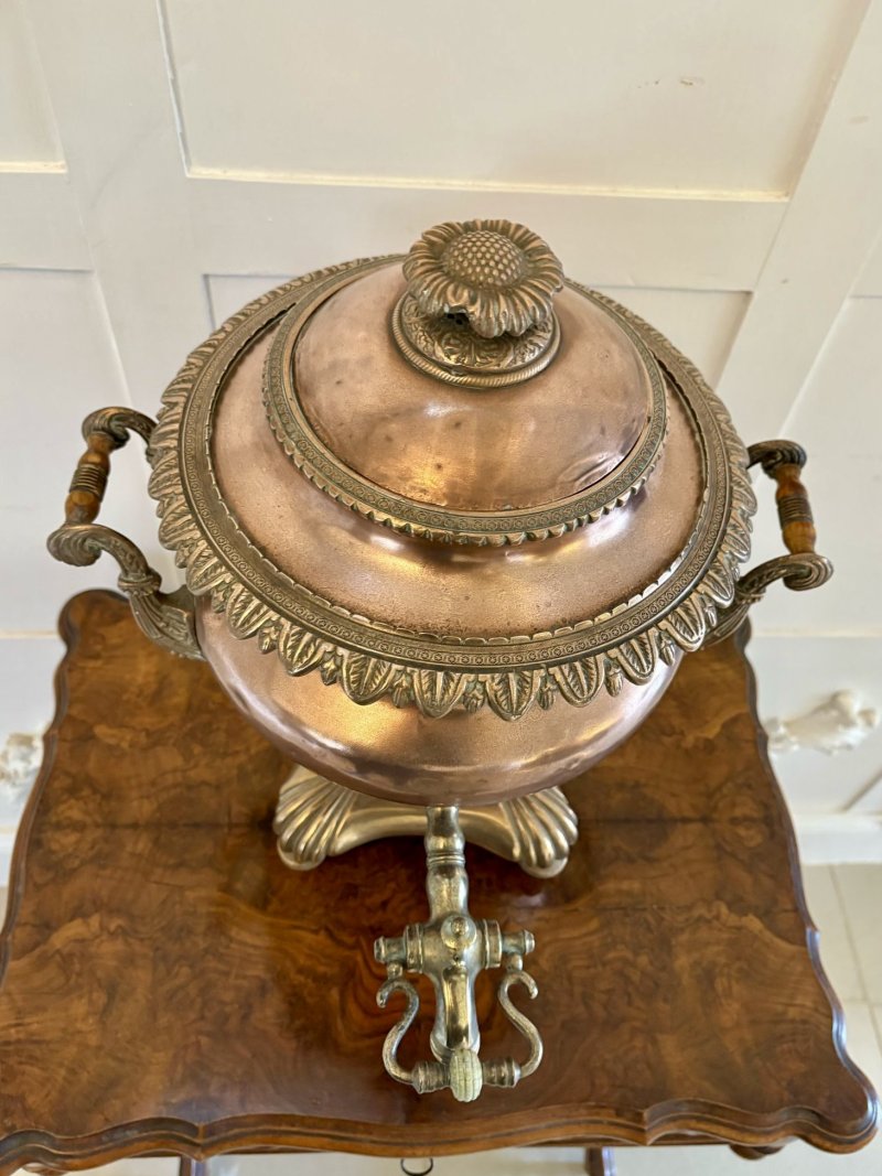 Antique George III Quality Ornate Copper Samovar/Tea Urn - Image 7